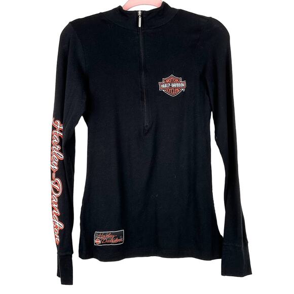 Harley-Davidson Quarter Zip Pullover Sweatshirt Glacial Lakes Watertown SD - Picture 1 of 5